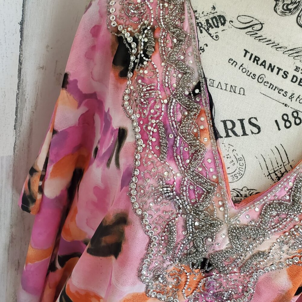 LUCKY & COCO SEQUIN and  BEADED EMBELLISHED SWIMWEAR COVER-UP DRESS - Picture 4 of 10